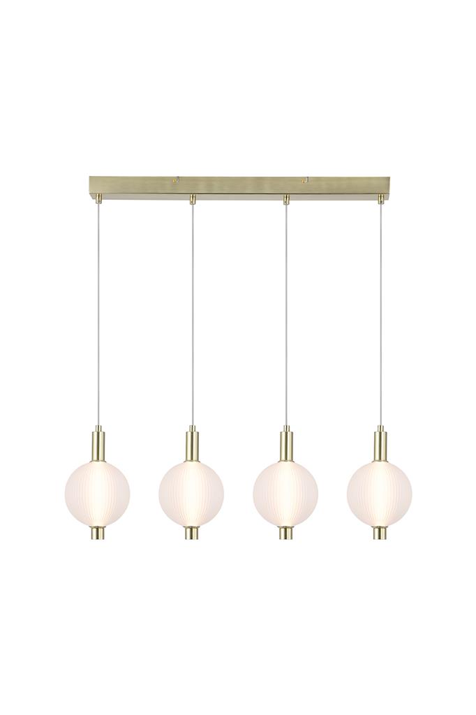 Luminique 80cm Messing hängelampe Von Searchlight - Die Pendelleuchte Luminique ist eine exklusive Deckenleuchte, die mit ihrem eleganten Design jeden Raum aufwertet.
