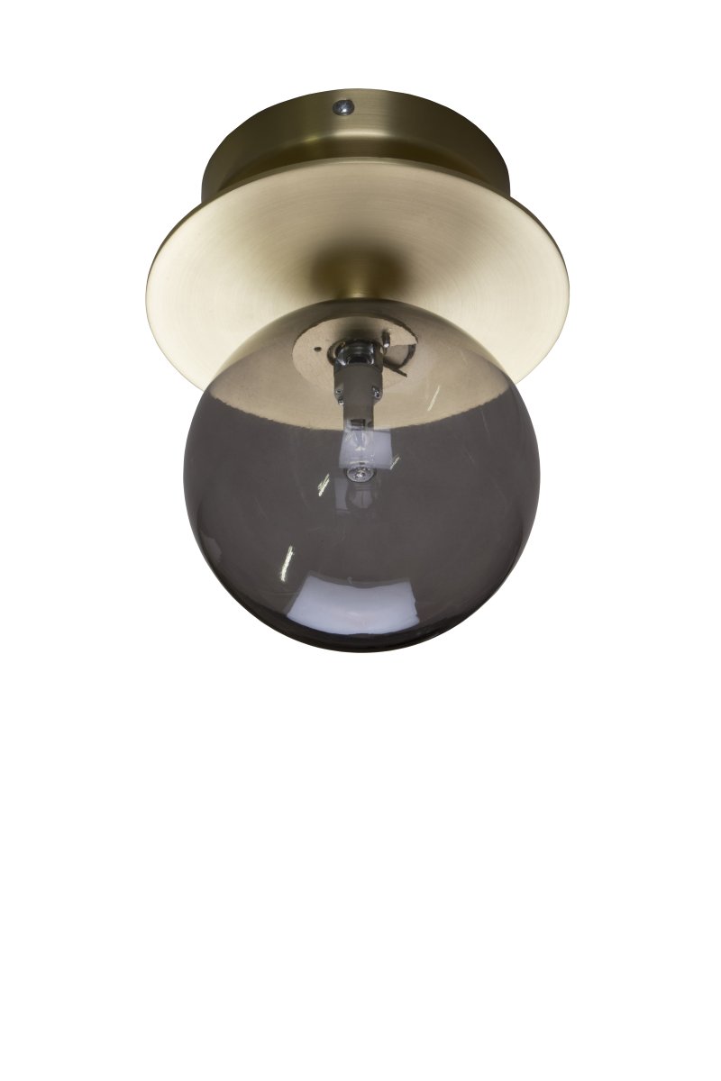 Art Deco Ø16 Messing gebürstet/geräuchert badezimmerlampe Von Globen Lighting - Sie ist IP44-klassifiziert und kann problemlos im Badezimmer installiert werden.