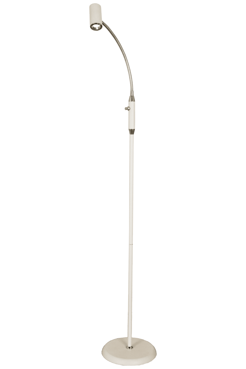 Gusto Weiß stehlampe Von Aneta Lighting - und aus mit eingeschaltetem Dimmer; die Lampe.