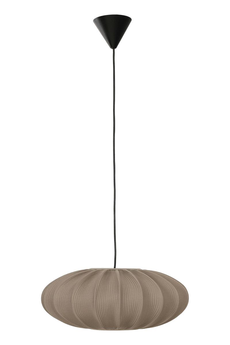 Mamsell Ø45 Grau hängelampe Von Aneta Lighting - Die Deckenleuchte Mamsell ist mit fein plissiertem Stretchstoff bespannt, der f&uuml;r ein angenehmes, leicht ged&auml;mpftes Licht sorgt.