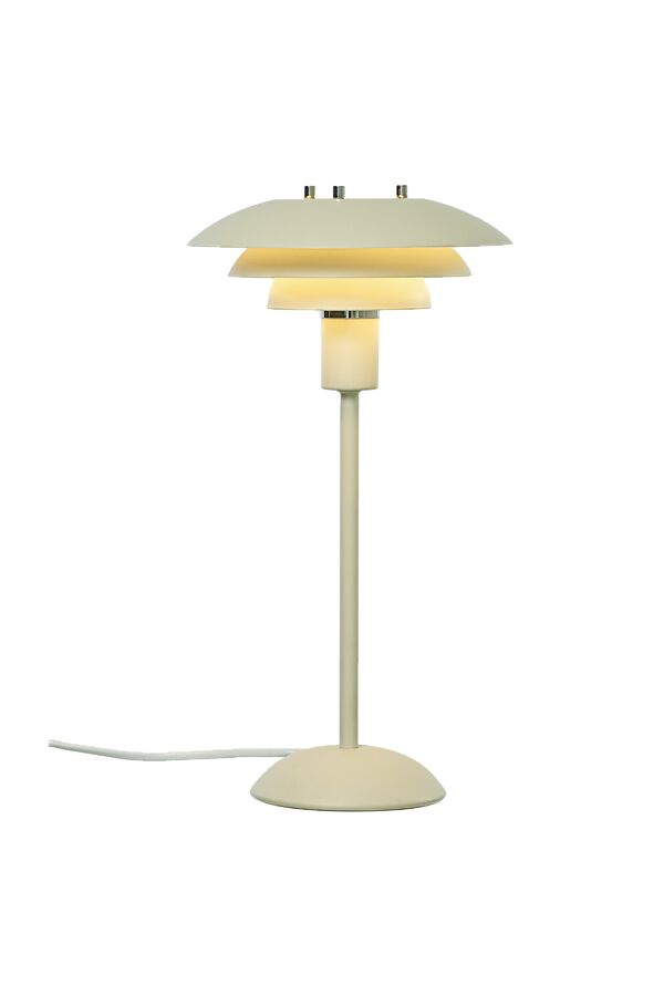 Epsilon 37cm Beige tischlampe Von Aneta Lighting - Durch den kleinen Bildschirm eignet es sich beispielsweise für den Einsatz im Fenster oder auf einem Regal.
