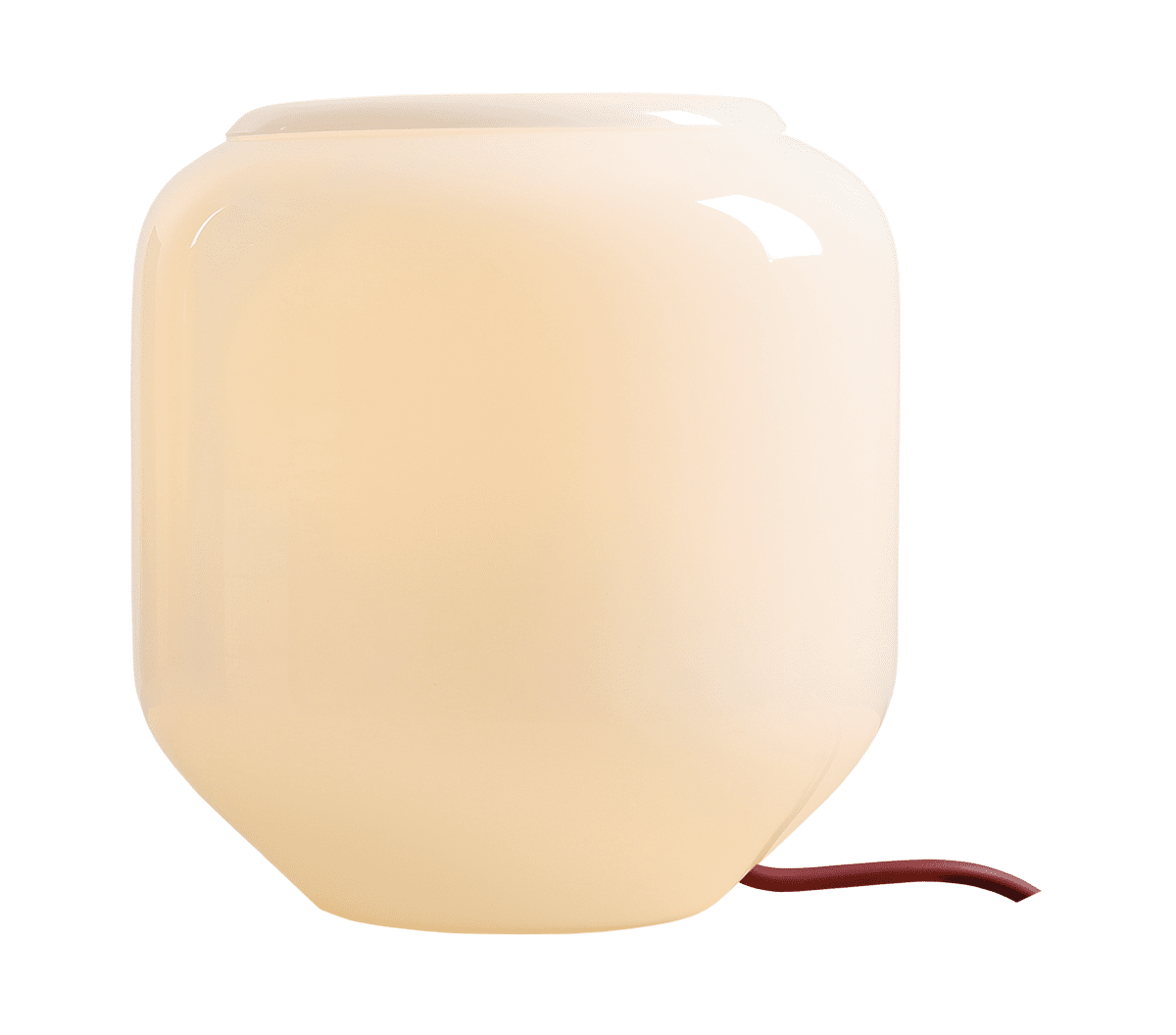 Flask 18cm Weiß/rot tischlampe Von Artera - Der dekorative Opalglasschirm spendet ein sanftes und angenehmes Licht und schafft so eine einladende Atmosphäre.