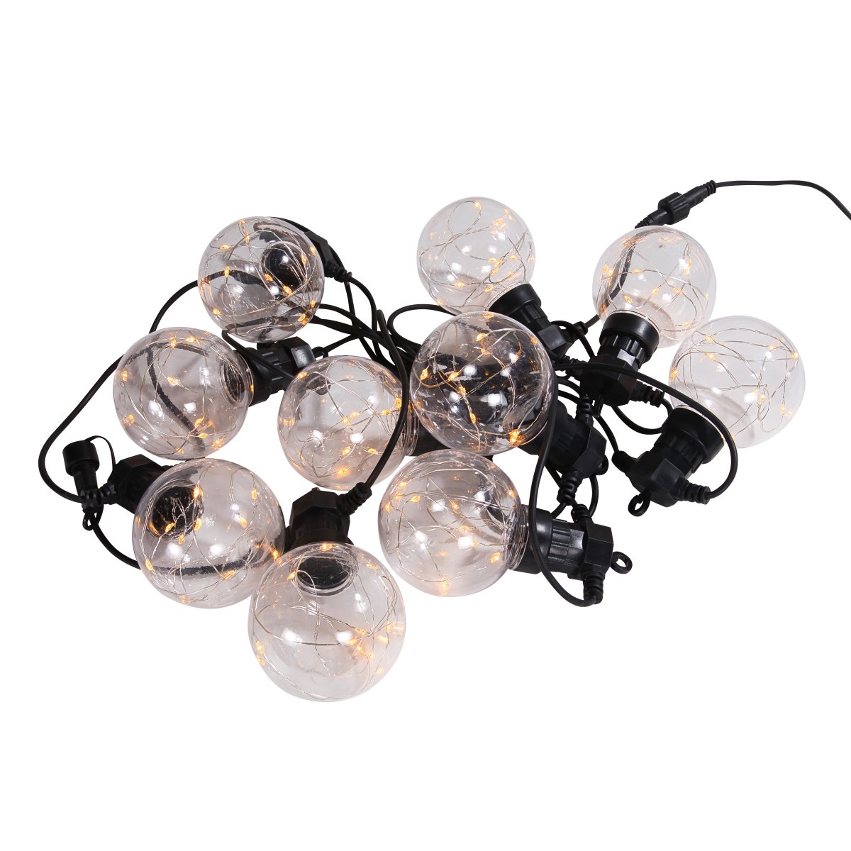 Garden micro-light Erweiterbar 10m Schwarz Von Pixie Design - Bei eingeschaltetem Timer leuchtet die Lampe 8 Stunden lang und ist 16 Stunden lang aus.