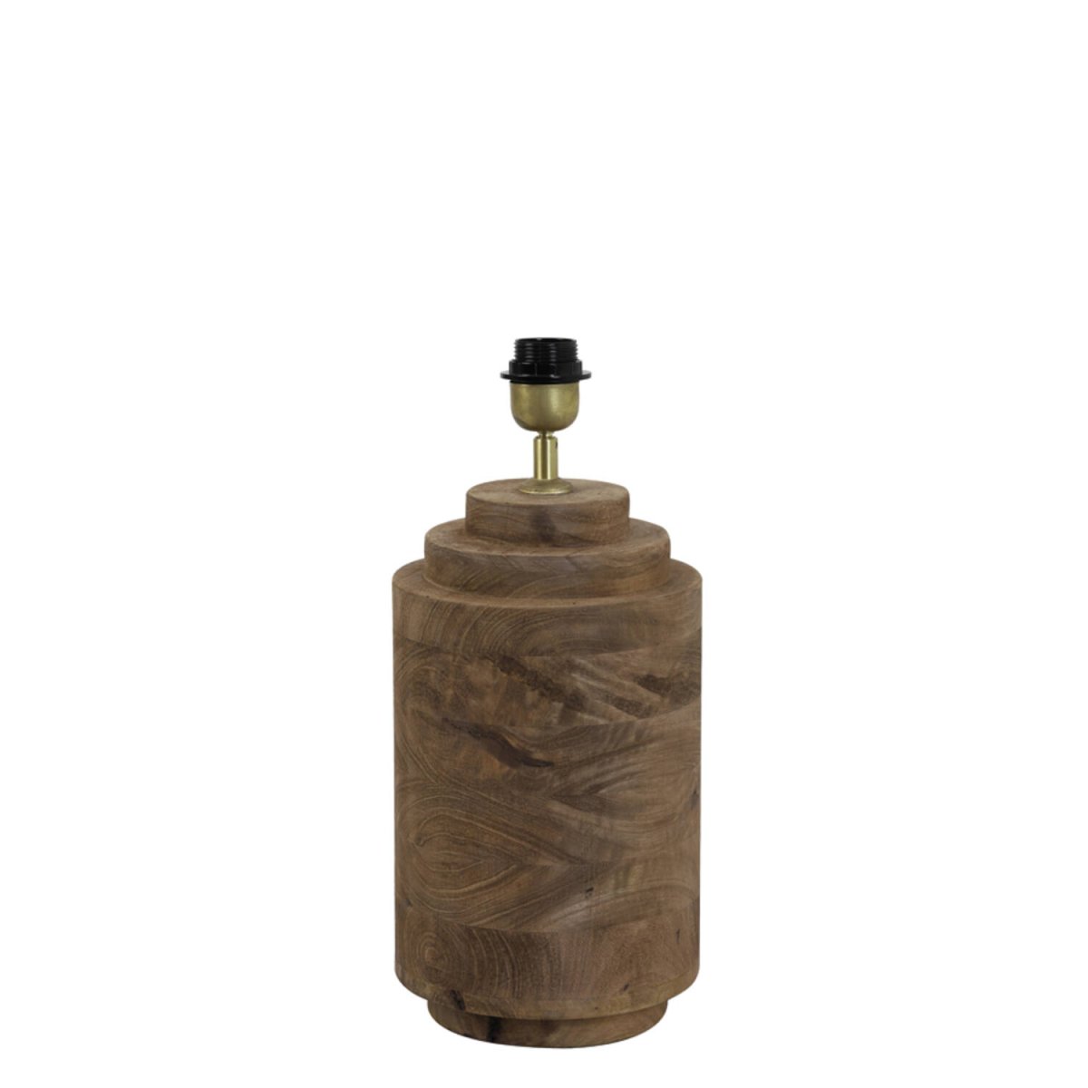 Racco 43cm Holz lampenfuß Von Light & Living - Dieser Lampenfuß aus schönem dunklem Holz mit natürlichem Finish verleiht Ihrem Zuhause eine warme und erdige Atmosphäre.