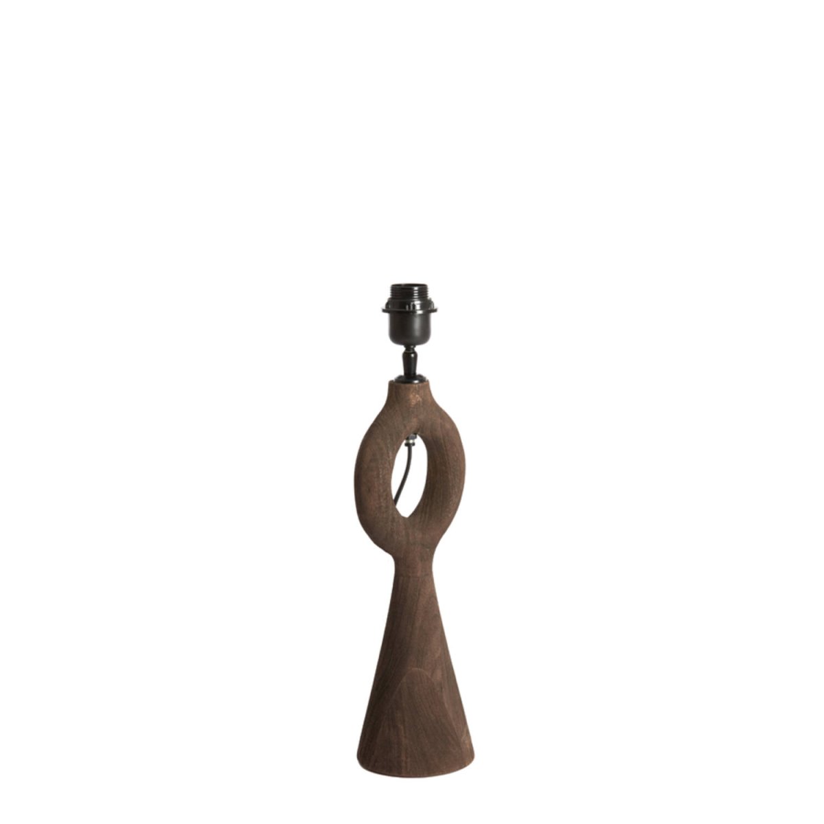 Sabuli 40cm Holz lampenfuß Von Light & Living - Dieser wunderschöne Lampenfuß ist aus Holz gefertigt und hat eine matte, dunkelbraune Oberfläche, die ihm eine natürliche und rustikale Ausstrahlung verleiht.