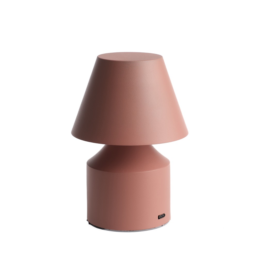 No cable 16cm Rosa tragbare Von Unison - Die Leuchte verf&uuml;gt &uuml;ber einen Netzschalter mit Dimmfunktion und der M&ouml;glichkeit, die Farbtemperatur von Warmgelb auf Warmwei&szlig; zu &auml;ndern, um eine einfache Farbanpassung zu erm&ouml;glichen.