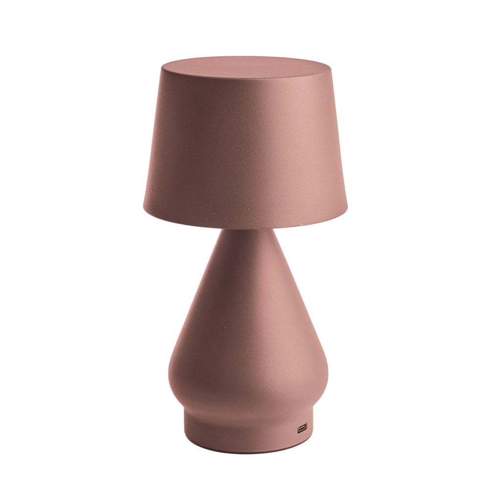 No cable 24cm Rosa tragbare Von Unison - Die Leuchte verf&uuml;gt &uuml;ber einen Netzschalter mit Dimmfunktion und der M&ouml;glichkeit, die Farbtemperatur von Warmgelb auf Warmwei&szlig; zu &auml;ndern, um eine einfache Farbanpassung zu erm&ouml;glichen.