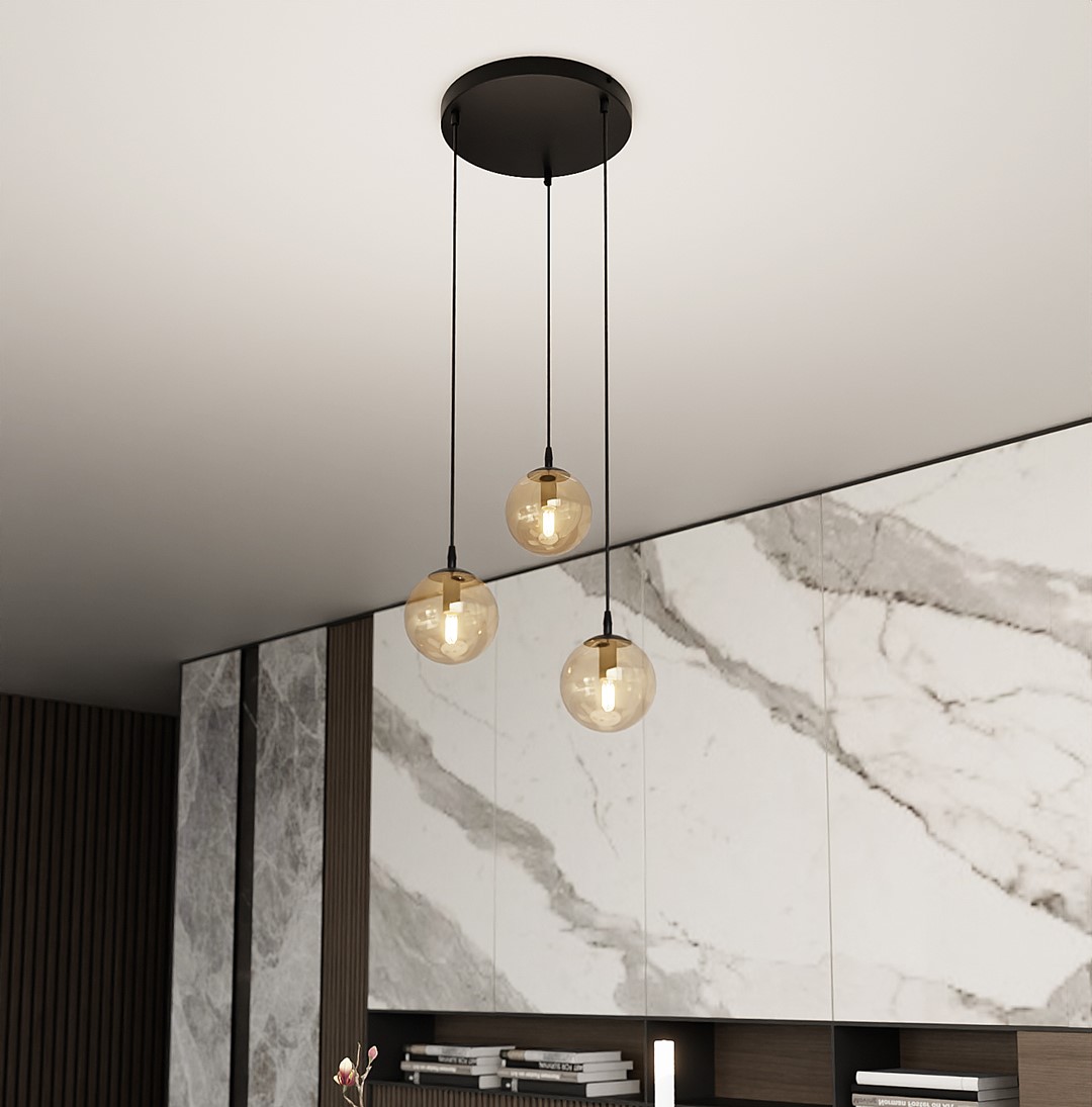 Cosmo Premium Ø40 Bernstein hängelampe Von Emibig Lighting - Cosmo ist eine vielseitige und zeitlose Kollektion von Deckenleuchten.