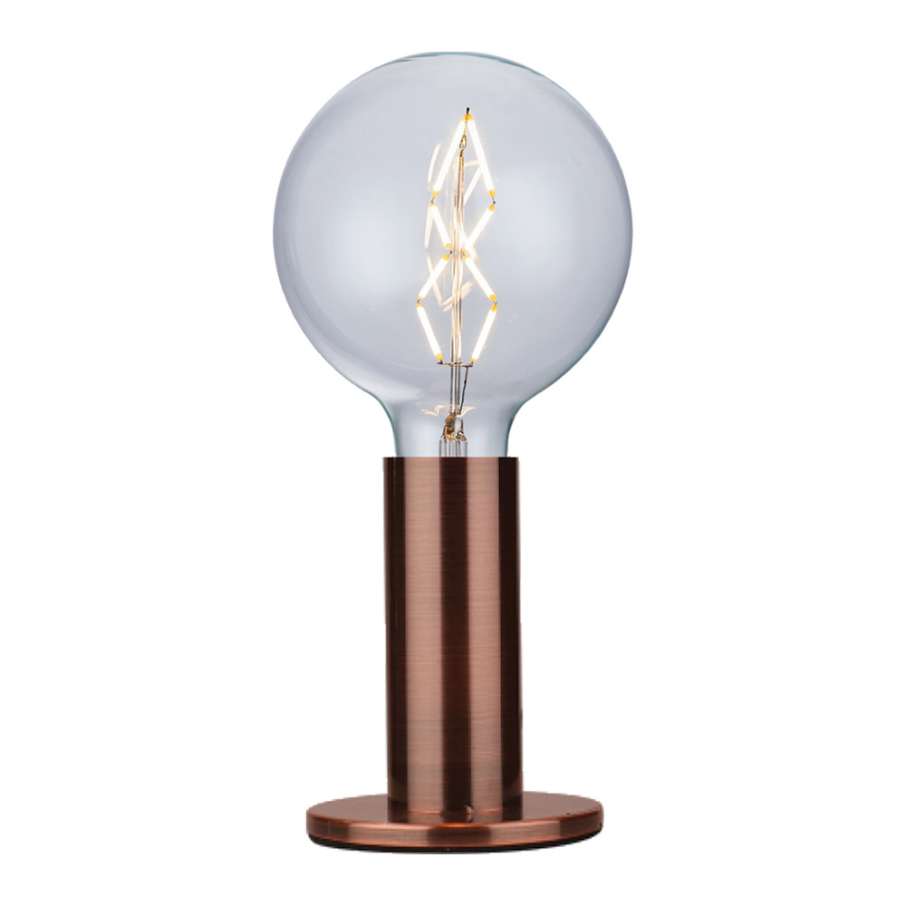 Zoombild von Elegance 14cm Antikes Kupfer tischlampe Von Halo Design - Elegance hat mit seinem Lampensockel in Antikkupfer ein rustikales Design.