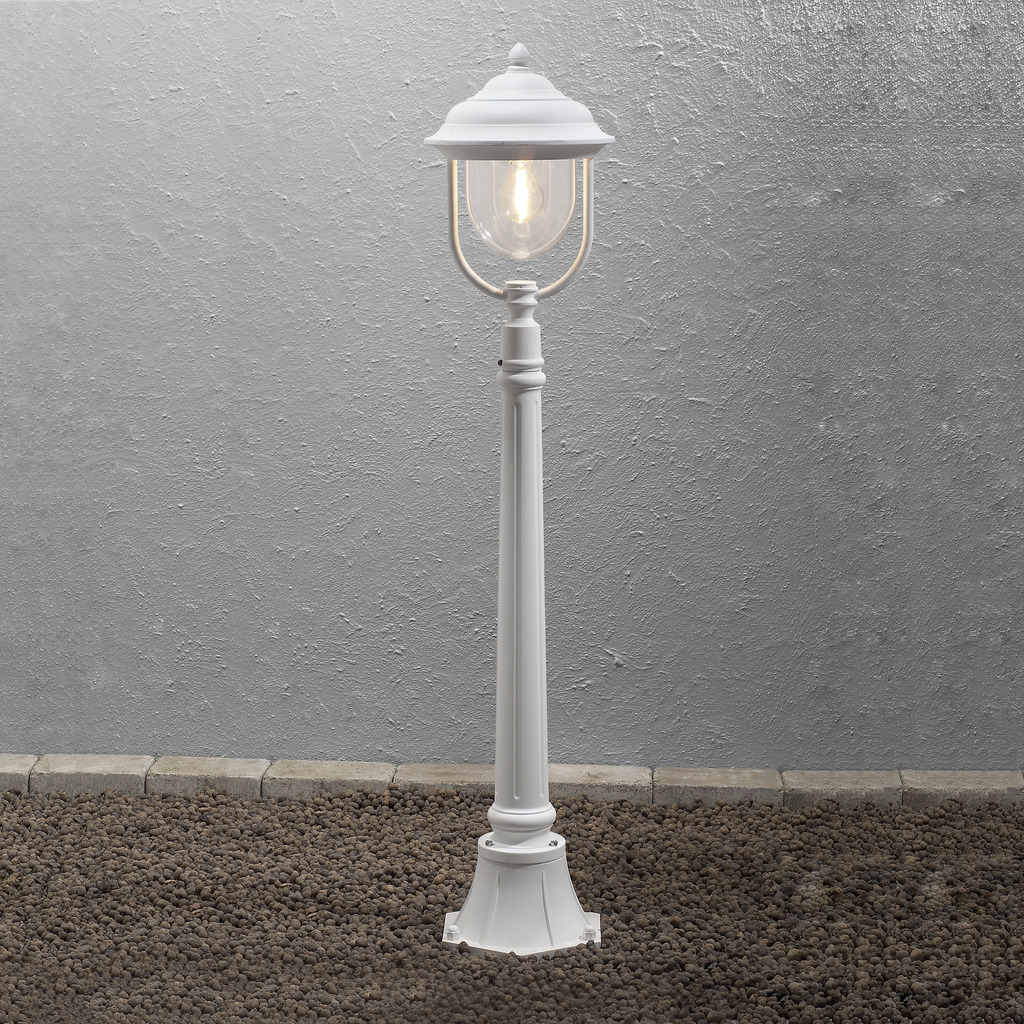 Parma 118cm Weiß pollarleuchten Von Konstsmide - Der Poller Milano ist eine elegante Laterne aus Aluminium in der Farbe Weiß.