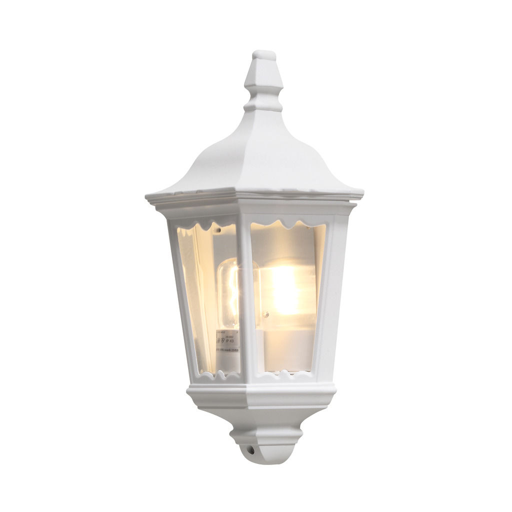 Firenze Weiß außenlampe Von Konstsmide - Das elegante Design und das warme Licht der Lampe schaffen eine einladende Atmosphäre, die sich perfekt für Eingänge und Terrassen eignet.