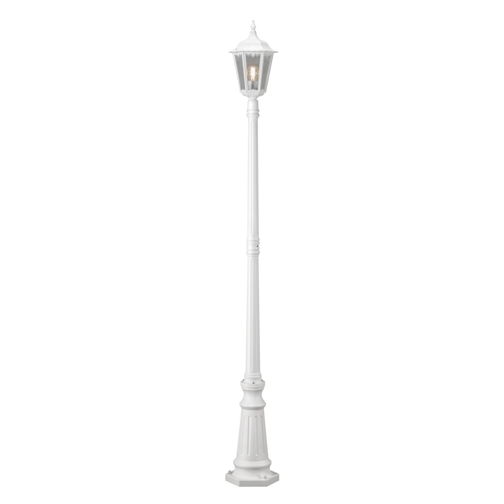 Firenze 210cm Weiß kandelaber Von Konstsmide - Die Firenze-Stange ist eine klassische und elegante Au&szlig;enlampe mit einer wundersch&ouml;nen Laterne.