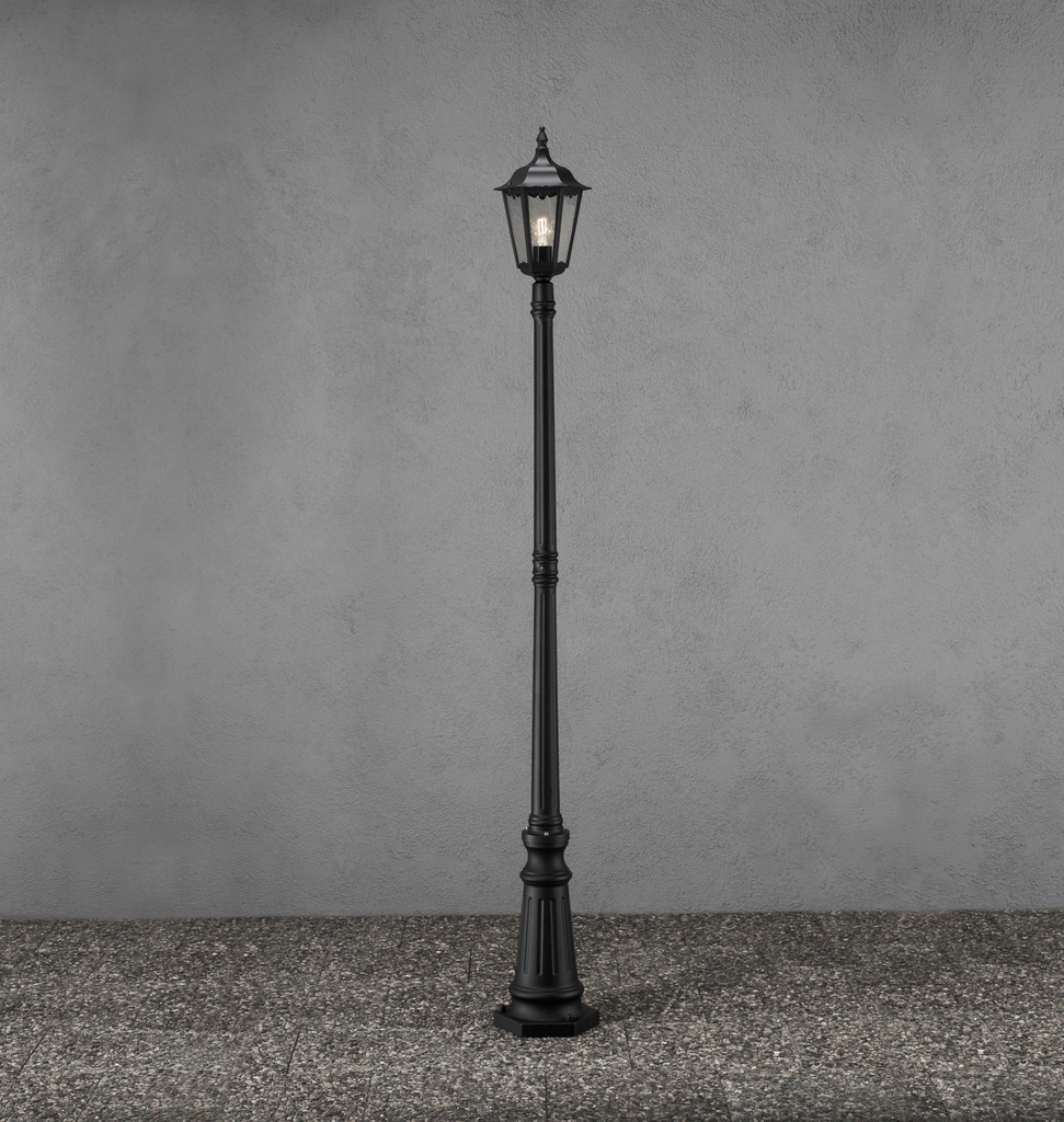Firenze 210cm Schwarz kandelaber Von Konstsmide - Die Milano-Stange ist eine klassische und elegante Außenlampe mit einer wunderschönen Laterne.