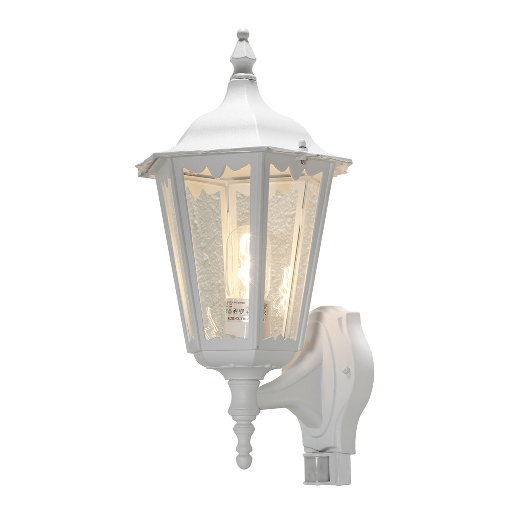Firenze Weiß außenlampe Von Konstsmide - Perfekt für Außenwände und Eingänge, vermittelt die Lampe einen zeitlosen Eindruck und bietet Sicherheit bei jedem Wetter.