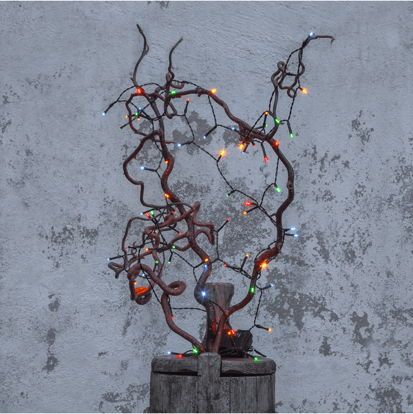 Lichterkette Akku 5m Schwarz Von Star Trading - Diese dekorative Lichterkette mit 80 mehrfarbigen LEDs sorgt f&uuml;r stimmungsvolle Beleuchtung im Innen- und Au&szlig;enbereich.