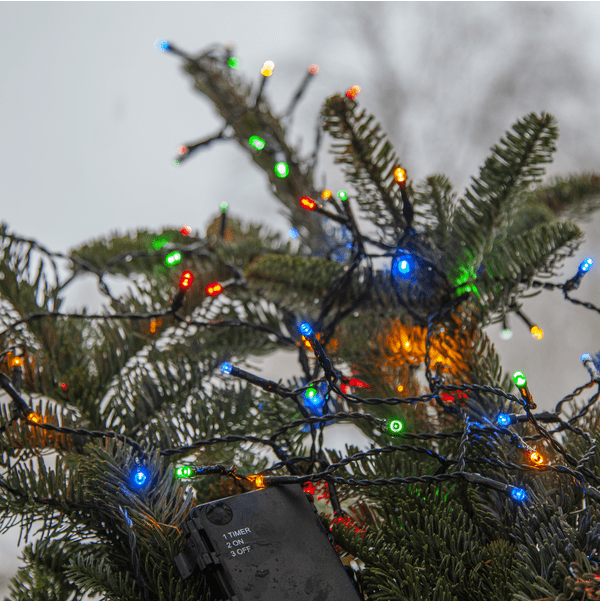 Lichterkette Akku 10m Schwarz Von Star Trading - Diese dekorative Lichterkette mit 160 mehrfarbigen LEDs sorgt f&uuml;r stimmungsvolle Beleuchtung im Innen- und Au&szlig;enbereich.