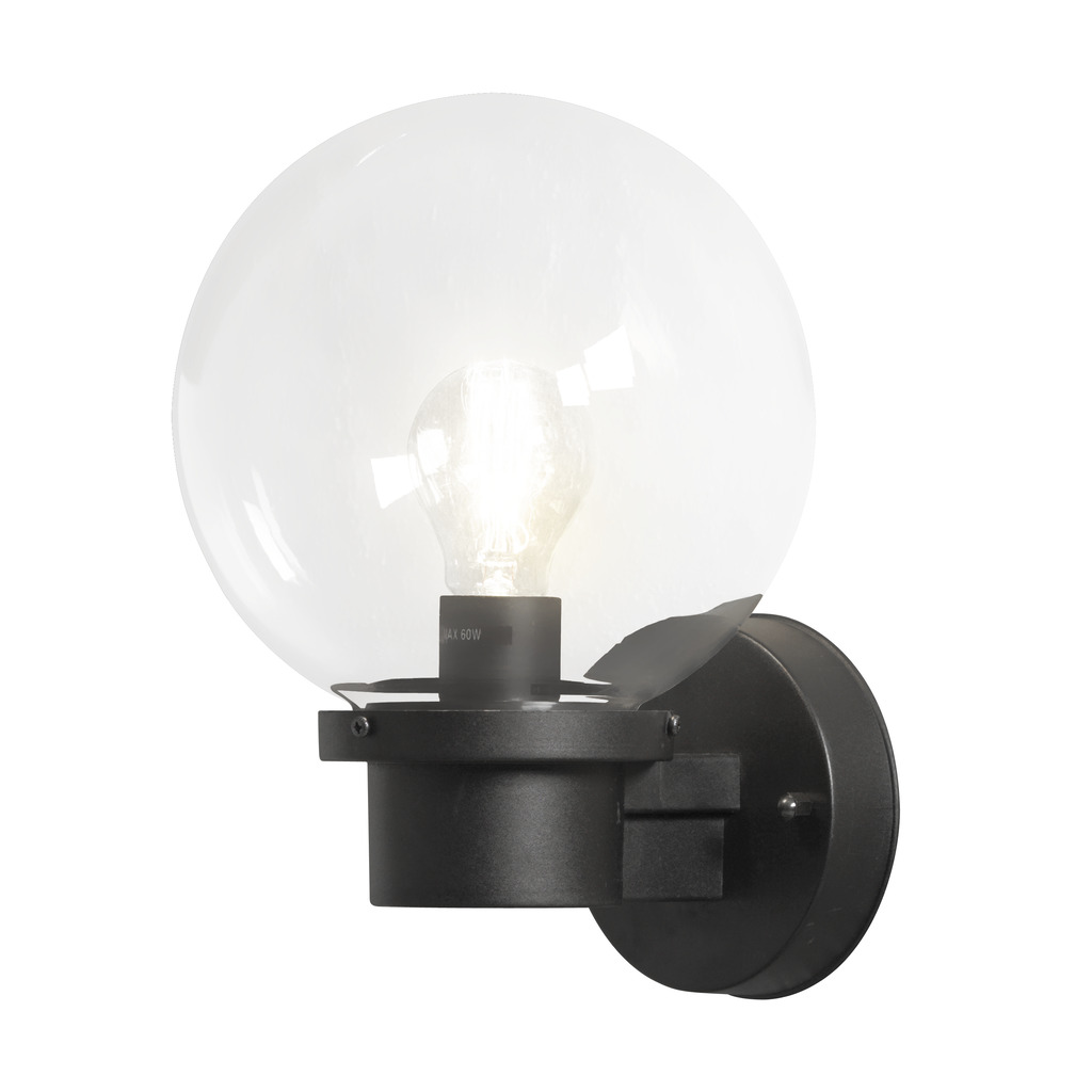 Nemi Schwarz außenlampe Von Konstsmide - Die Lampe verbreitet ein gleichmäßiges und angenehmes Licht und ist daher ideal für Eingänge, Terrassen und Gehwege.