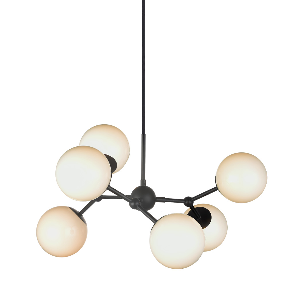 Zoombild von Atom 57cm Schwarz hängelampe Von Halo Design - Atom ist eine moderne Pendelleuchte im Industriedesign.