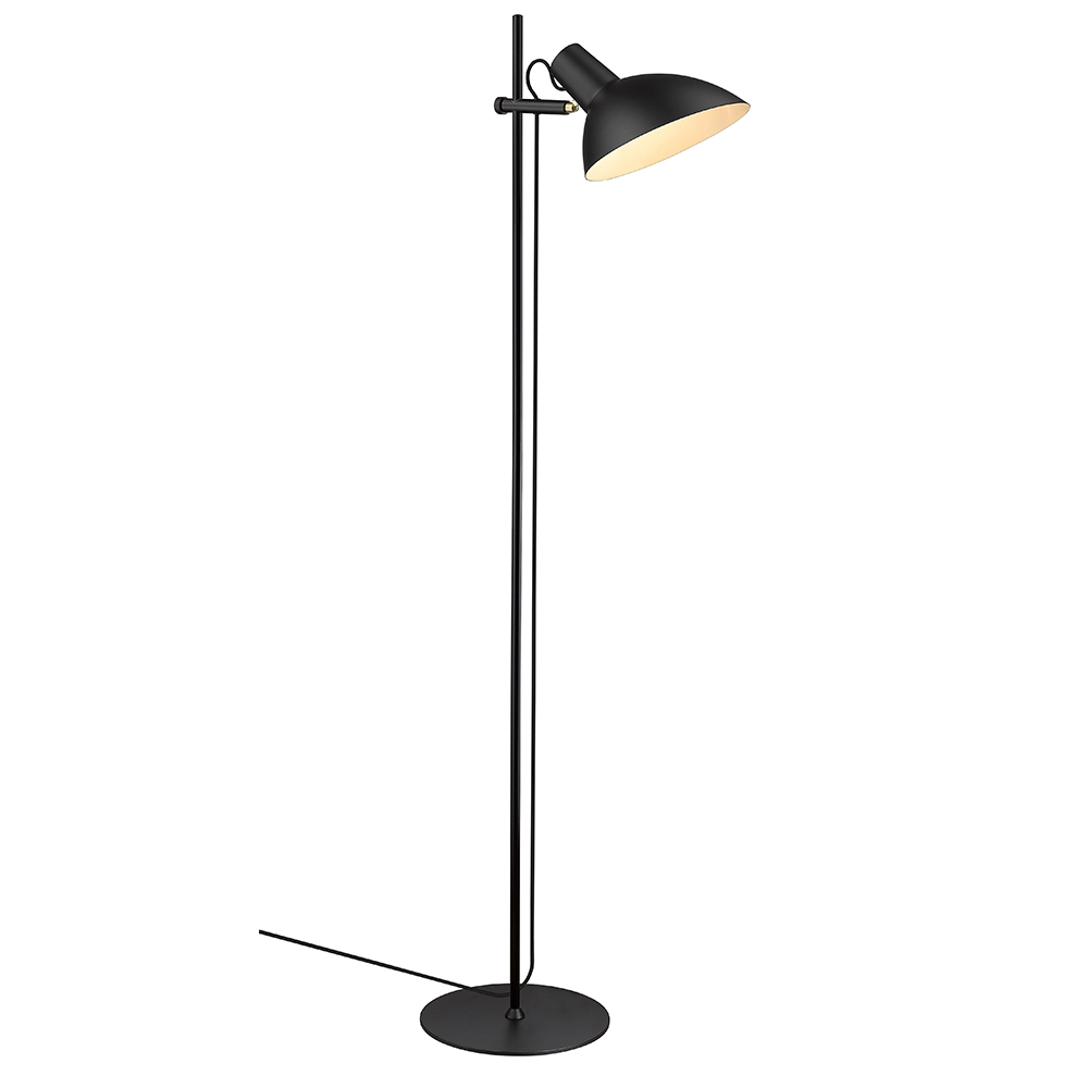 Metropole 1 Schwarz stehlampe Von Halo Design - Die Metropole-Serie ist eine komplette und funktionale Lampenfamilie mit einem unverwechselbaren Industriestil.