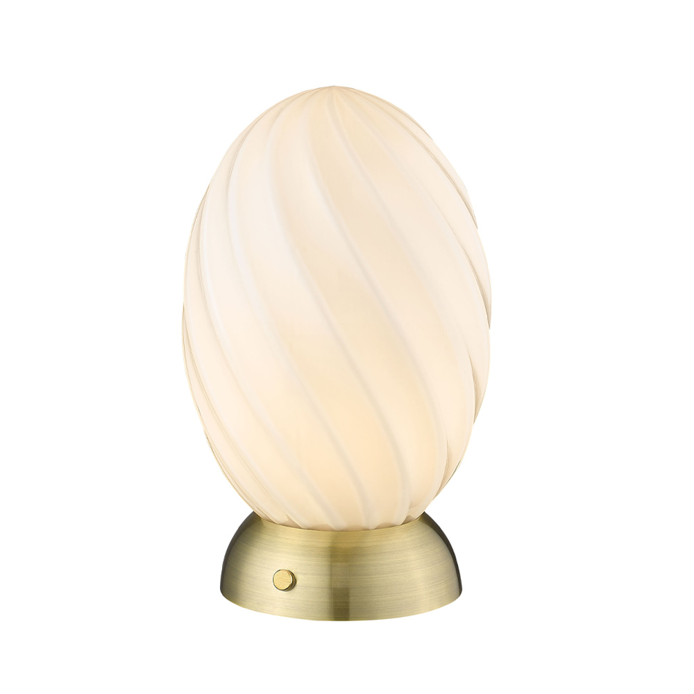 Twist 22cm Messing tischlampe Von Halo Design - Entdecken Sie Twist – die elegante Tischleuchte mit anspruchsvollem skulpturalen Design und praktischer Touch-Funktion zum einfachen Ein- und Ausschalten.