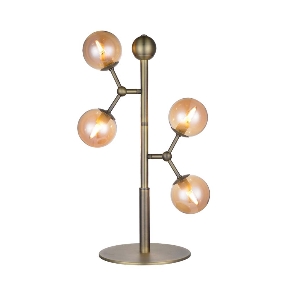 Atom 52cm Antikes Messing tischlampe Von Halo Design - Die beiden Arme am Rahmen sind somit beweglich; Sie k&ouml;nnen die Tassen nach Belieben anwinkeln und so Ihre ganz pers&ouml;nliche Note kreieren.