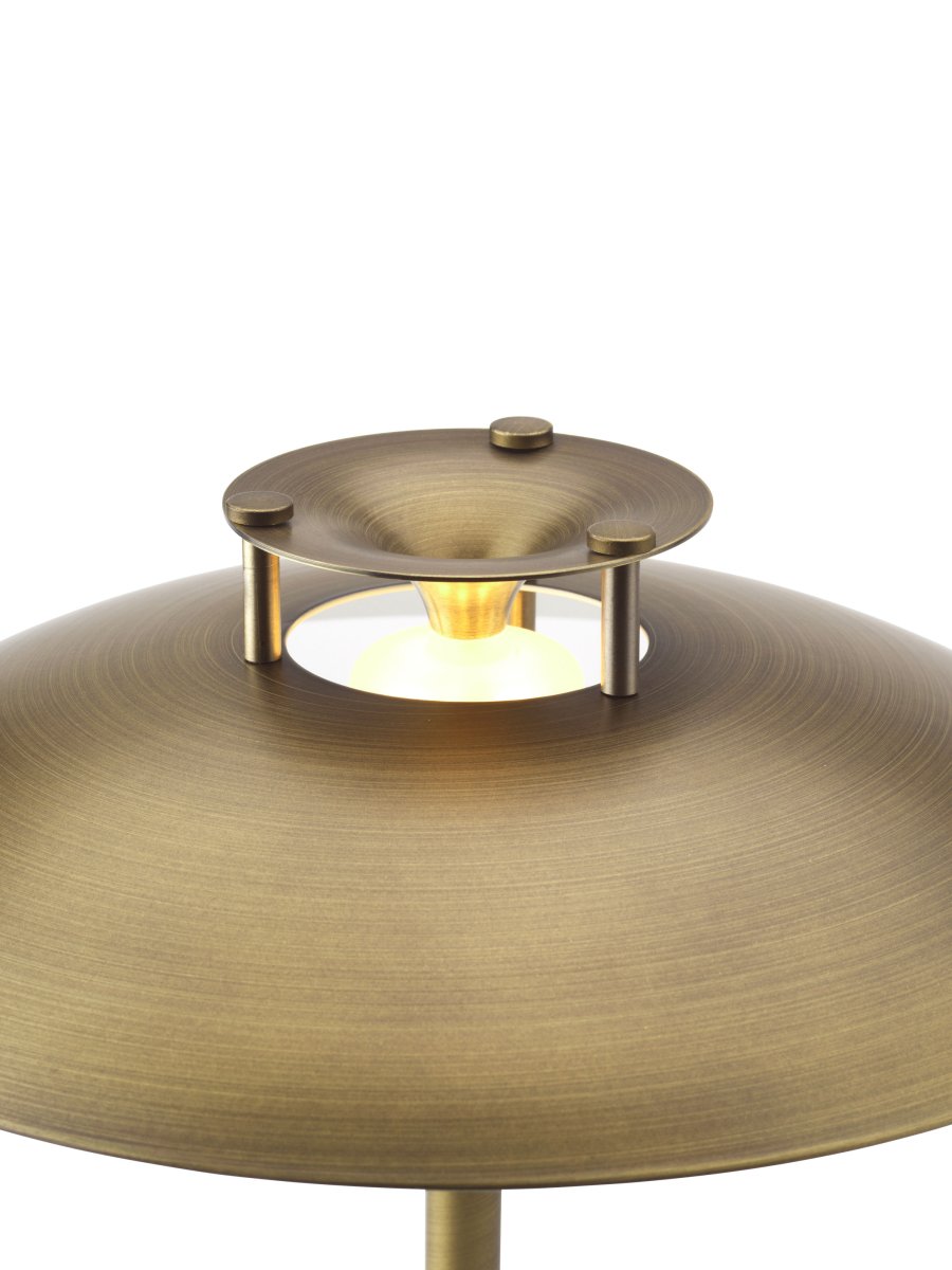 Stepp One-Two -Three 30cm Antiquität tragbare Von Halo Design - Die Lampe hat die Schutzart IP45 und ist somit vor Feuchtigkeit und Staub geschützt.