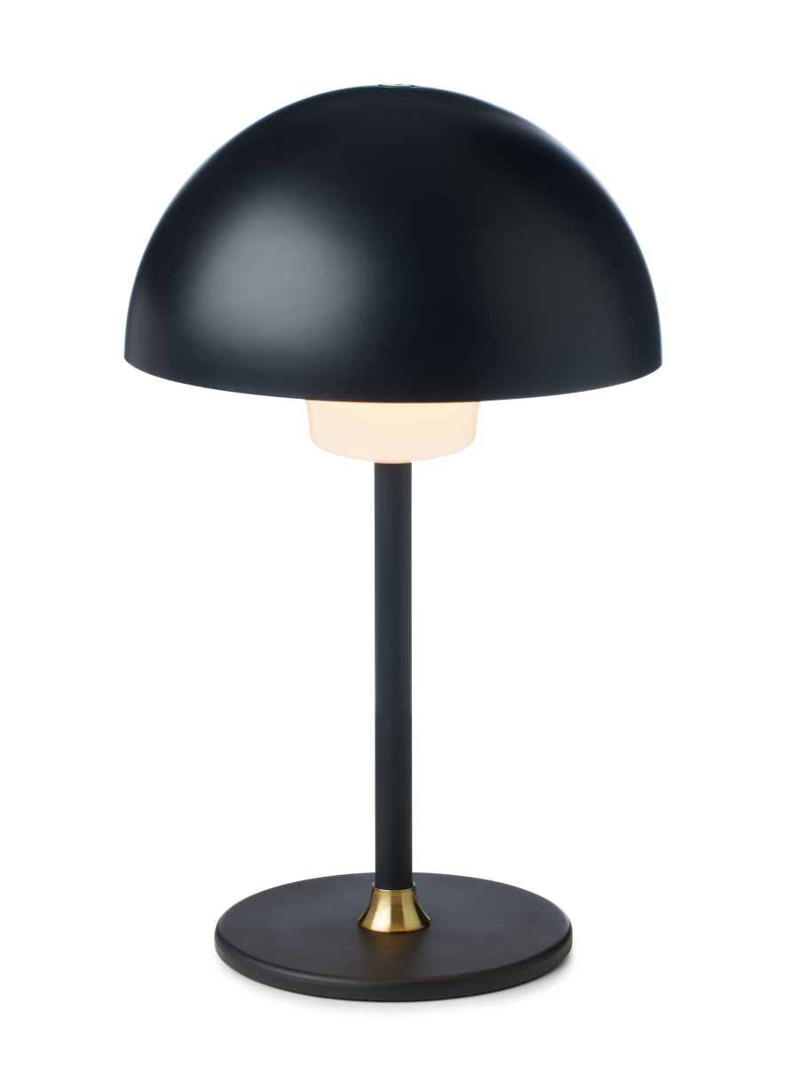 Moon Light 27cm Schwarz tragbare Von Halo Design - Der wiederaufladbare Akku sorgt f&uuml;r Flexibilit&auml;t und das mitgelieferte USB-Kabel erleichtert das Aufladen.