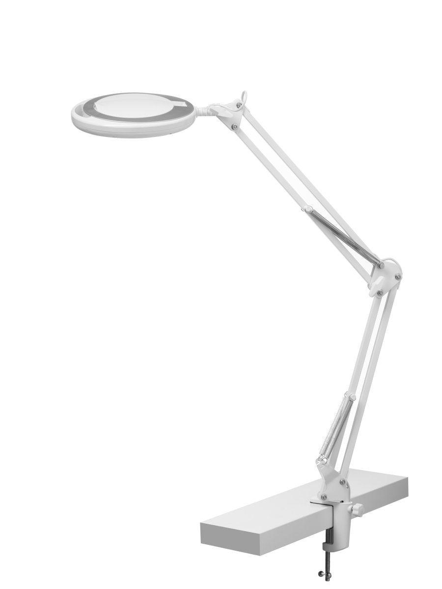 Magni Archi Weiß klemmlampe Von Halo Design - Magni ist eine praktische Schreibtischlampe, die Sie mit der Klemme einfach an der Tischkante befestigen können.