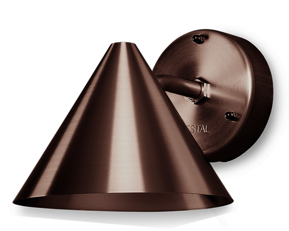 Tratt Micro IP23 Dunkel oxidiertes Kupfer außenlampe Von Westal - Tratt Micro ist eine Weiterentwicklung der Tratt-Leuchte, die von Westal in einer modernen Version neu interpretiert wurde.