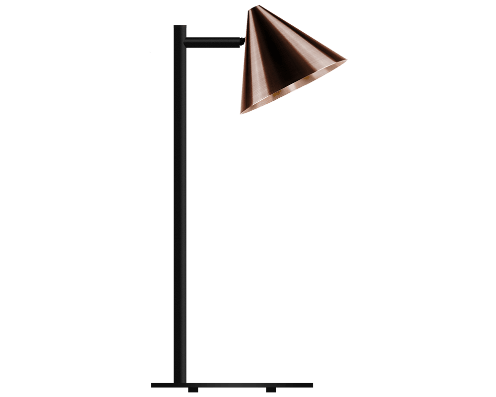 Tratt Micro 57cm Dunkel oxidiertes Kupfer tischlampe Von Westal - Die moderne Tischleuchte Funnel ist aus Kupfer gefertigt und dunkel oxidiert.