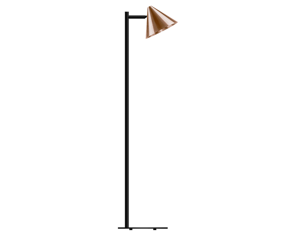 Zoombild von Tratt Micro Rohkupfer stehlampe Von Westal - Die Stehleuchte Funnel ist aus reinem Kupfer gefertigt und mit Klarlack veredelt.