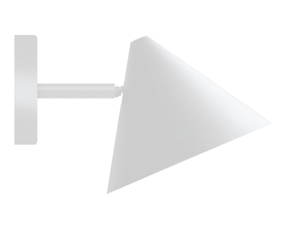 Tratt Micro IP20 Weiß wandlampe Von Westal - Sie ist aus Edelstahl gefertigt und wei&szlig; pulverbeschichtet.
