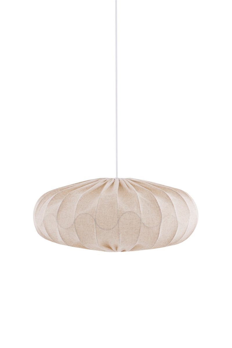 Bladverk Lampenschirm Ohne Aufhängung Ø50 Beige hängelampe Von Globen Lighting - Das Textil sorgt für ein warmes und angenehmes Licht, das sich sowohl in Schlaf- als auch in Wohnzimmern harmonisch einfügt.
