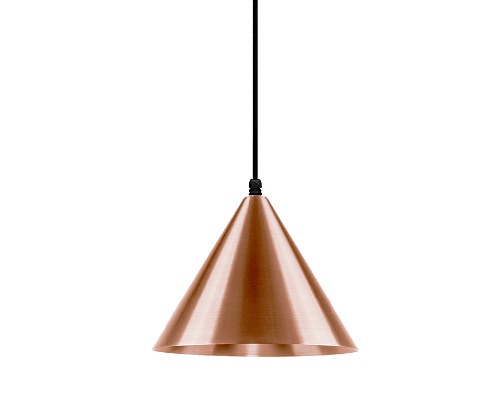 Tratt Ø25 IP44 Rohkupfer Von Westal - Mit ihrer klassischen Form und der exklusiven Kupferoberfl&auml;che ist die Lampe sowohl eine funktionale Lichtquelle als auch ein dekoratives Element, das mit der Zeit eine wundersch&ouml;ne Patina entwickelt.