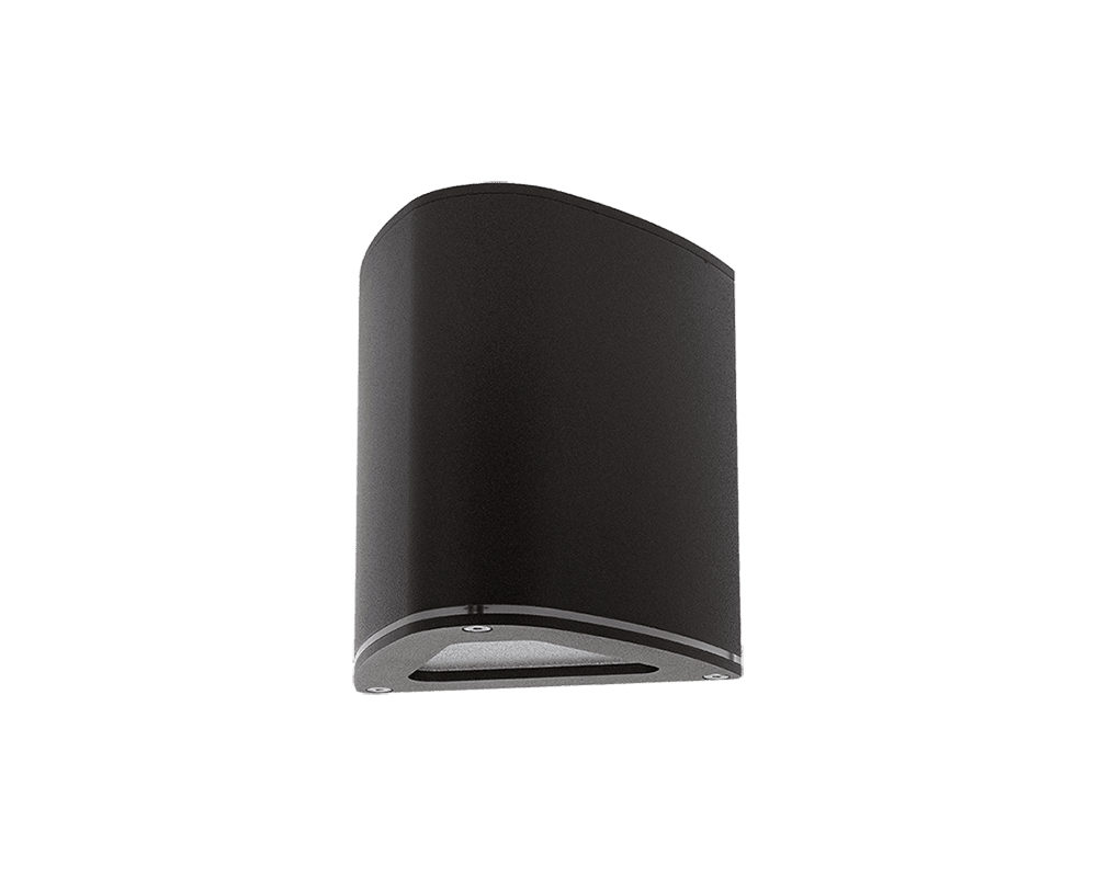 Trius I Schwarz außenlampe Von Westal - Klimaneutrale Wandleuchte aus stranggepresstem Aluminium mit Downlight.