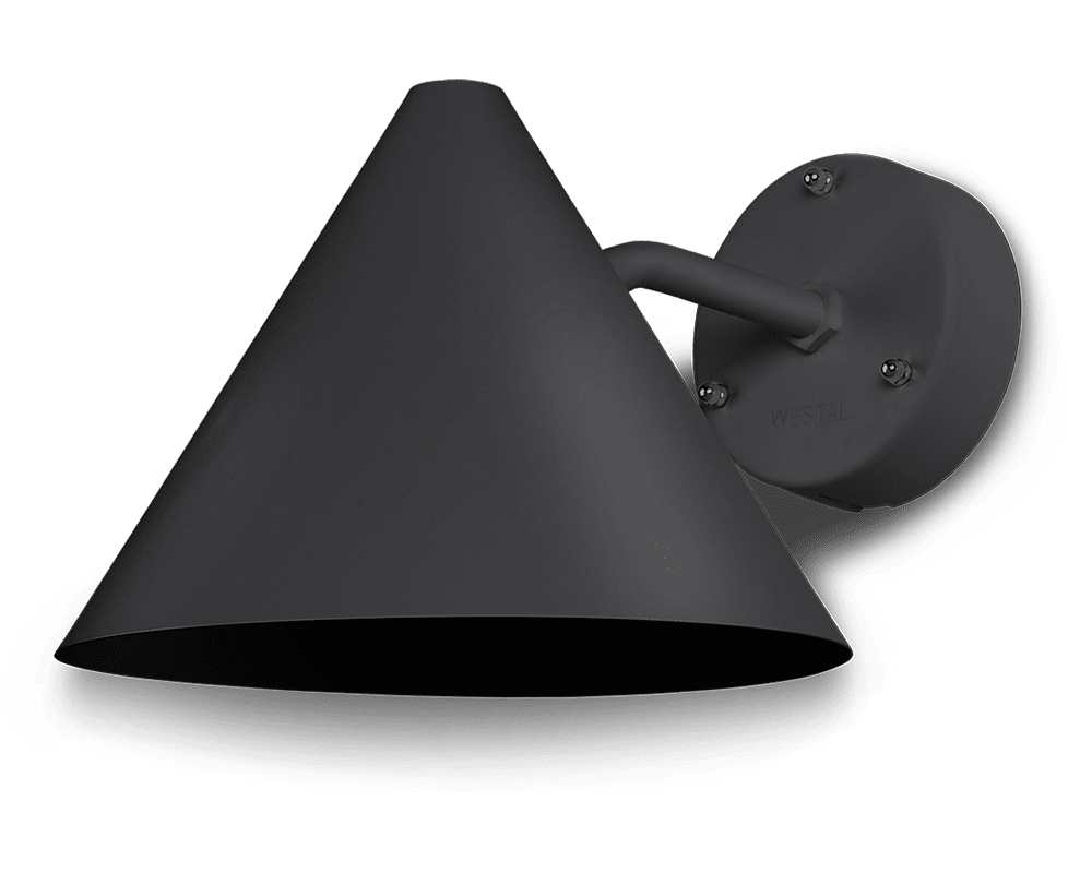 Tratt LED Schwarz außenlampe Von Westal - Die R&uuml;ckseite verf&uuml;gt &uuml;ber zwei Ein- und Ausg&auml;nge sowie eine Schnellanschlussklemme f&uuml;r eine einfache Installation.