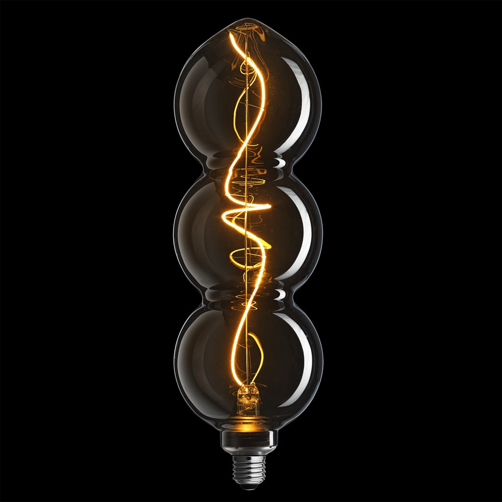 E27 4W 1800K 3-stufig dimmbar Rauchfarben Von Unison - Mit einer 3-stufigen Dimmfunktion und Memory-Funktion k&ouml;nnen Sie die Helligkeit ganz einfach Ihrer Stimmung anpassen.