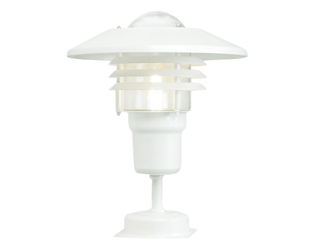 Tellus 33cm Weiß Von Westal - Die Leuchte ist für den Außenbereich geeignet (Schutzart IP44) und verfügt über eine E27-Fassung.