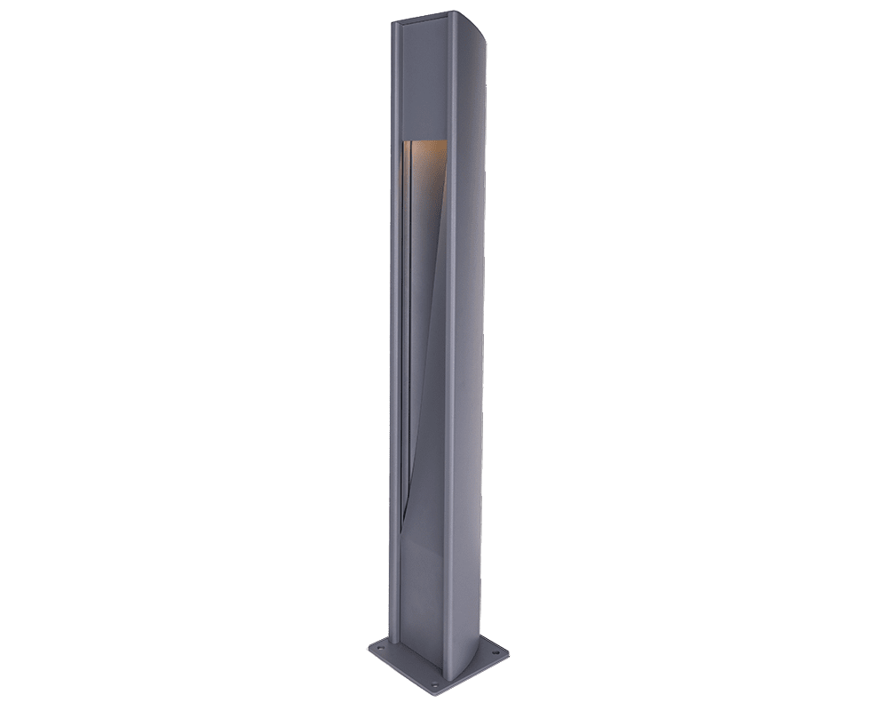 Trius 100cm Grau pollarleuchten Von Westal - Klimaneutraler Poller aus stranggepresstem Aluminium mit symmetrischem Licht.