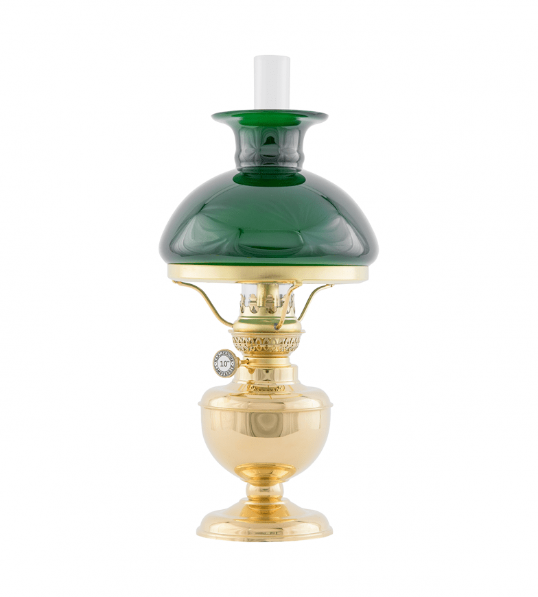 Aspö 155 Messing Von Karlskrona lampfabrik - W&auml;hlen Sie zwischen wei&szlig;em oder gr&uuml;nem Schirm.