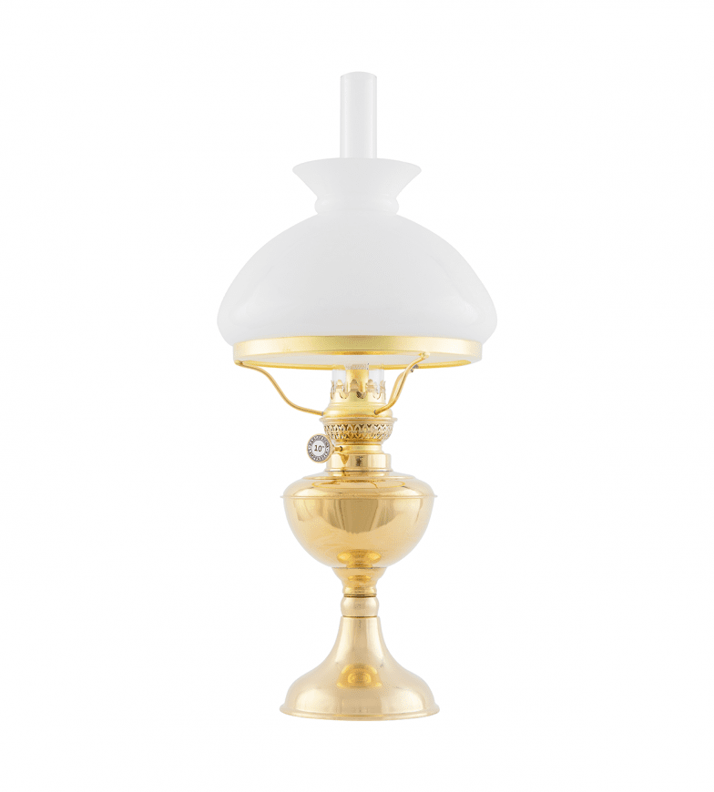 Arnö 190 Messing Von Karlskrona lampfabrik - W&auml;hlen Sie zwischen wei&szlig;em und gr&uuml;nem Schirm.