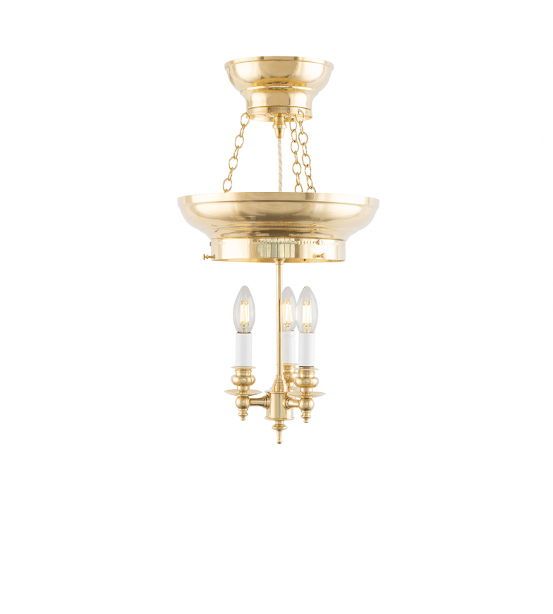 Rydberg Pendant Messing Von Karlskrona lampfabrik - Bei einem Kugellager von der Seite bohren Sie ein Loch in die Messingkante.