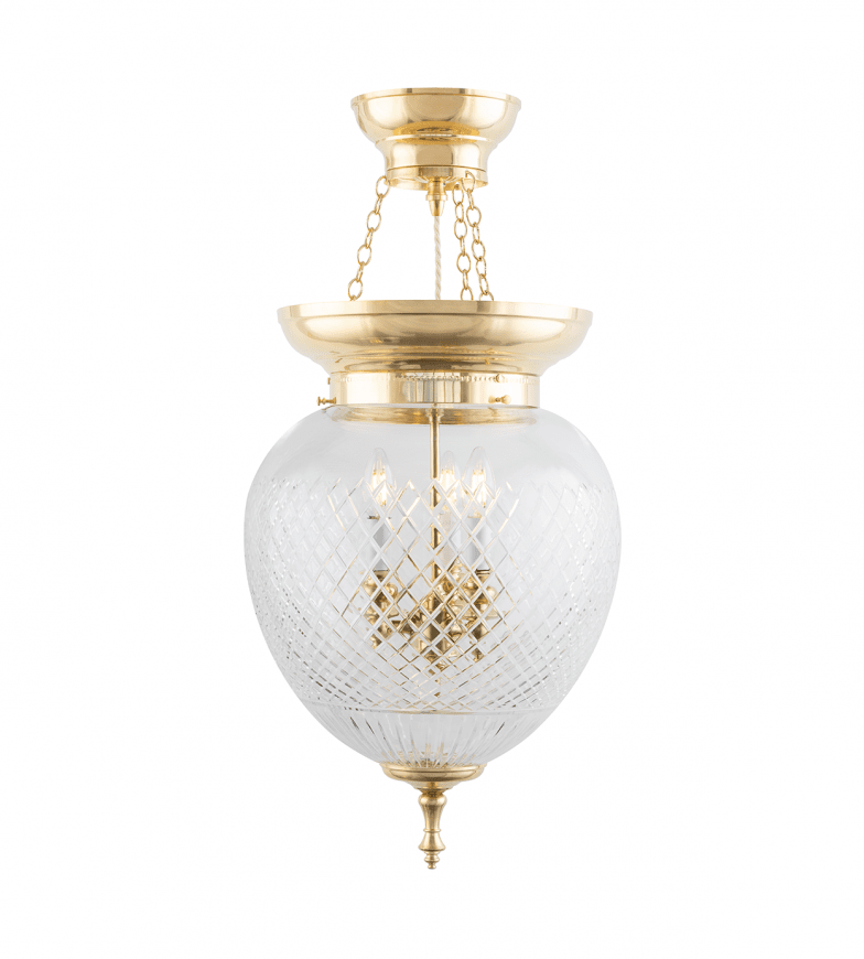 Rydberg Pendant Messing Von Karlskrona lampfabrik - Bei einem Kugellager von der Seite bohren Sie ein Loch in die Messingkante.