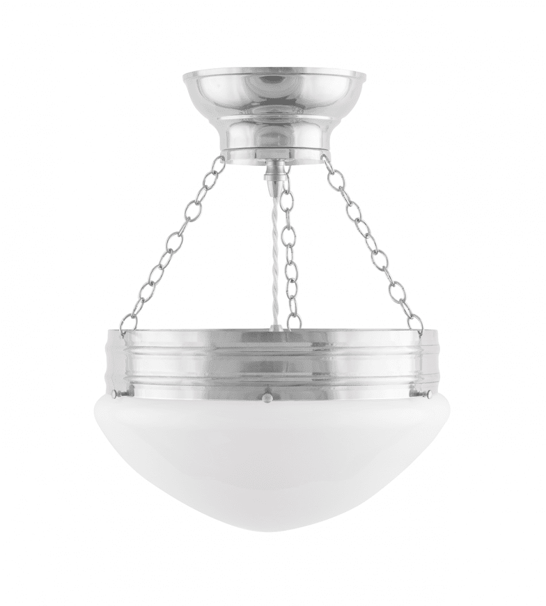 Heidenstam Pendant 300 Nickel Von Karlskrona lampfabrik - Kann mit einer Pendelverlängerung (20 cm) und einem zusätzlichen Kabel (80 cm) auf bis zu 100 cm verlängert werden.