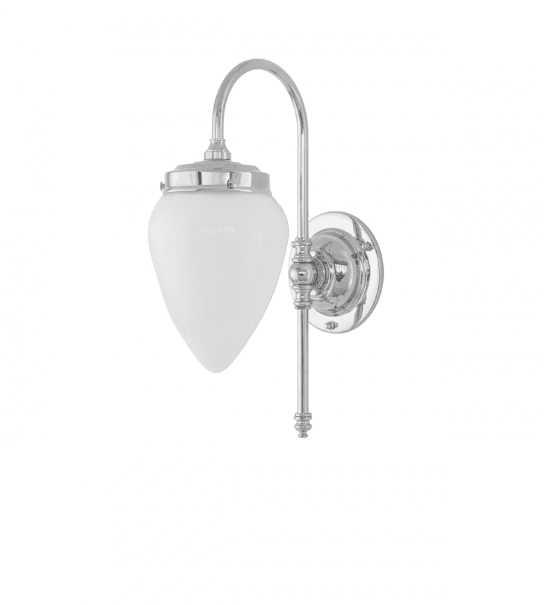 Blomberg IP21 Nickel Von Karlskrona lampfabrik - F&ouml;r att g&aring; in med kuloledning kompletteras med en distansplatta.