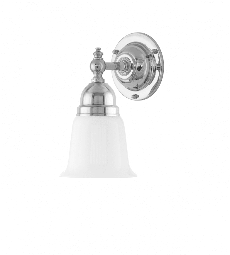 Adelborg Nickel Von Karlskrona lampfabrik - F&ouml;r att g&aring; in med kuloledning kompletteras med en distansplatta.