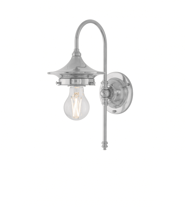 Fryxell IP21 Nickel Von Karlskrona lampfabrik - F&ouml;r att g&aring; in med kuloledning kompletteras med en distansplatta.