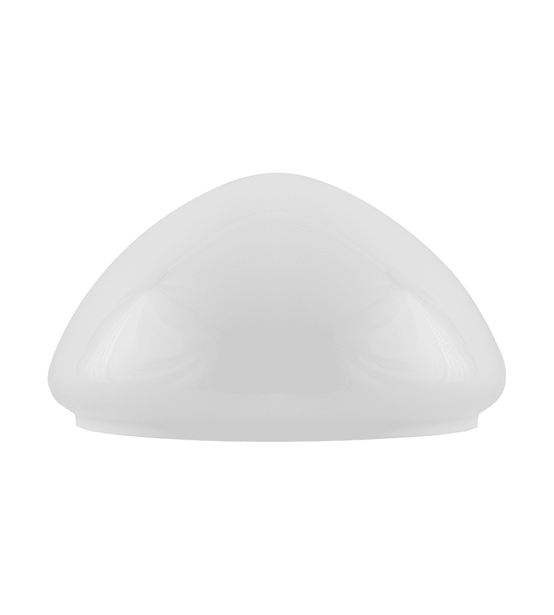 Tall Table Lamp Glass Shade 235 Weiß Von Karlskrona lampfabrik - Ein klassisches geschlossenes Visier mit spitzer Spitze und einem Rand, der an die elektrischen Markisen vom späten 19.