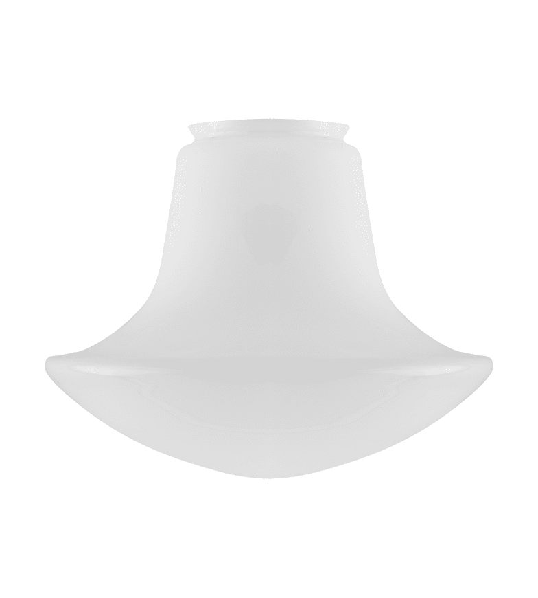 Baluster-Shaped Glass Shade 100/280 Weiß Von Karlskrona lampfabrik - Verfügt über ein 10 mm großes Loch an der Unterseite für einen Bildschirmknopf (beachten Sie, dass der Bildschirmknopf separat bestellt werden muss).