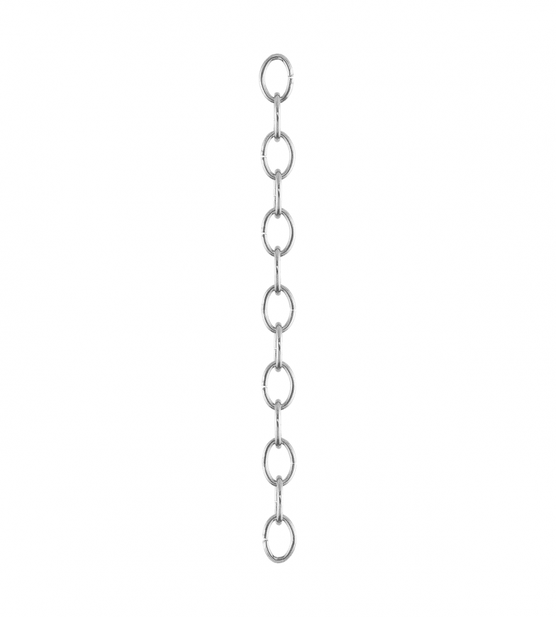 Oval Chain 1m Nickel Von Karlskrona lampfabrik - 